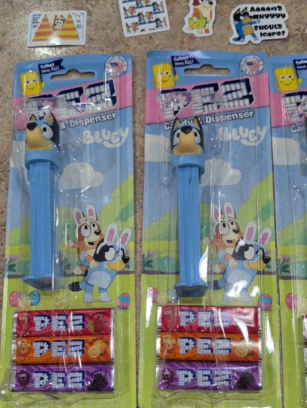 Pez Licensed Party Favor Pack - Blue Pez Dispensers with Assorted Candy